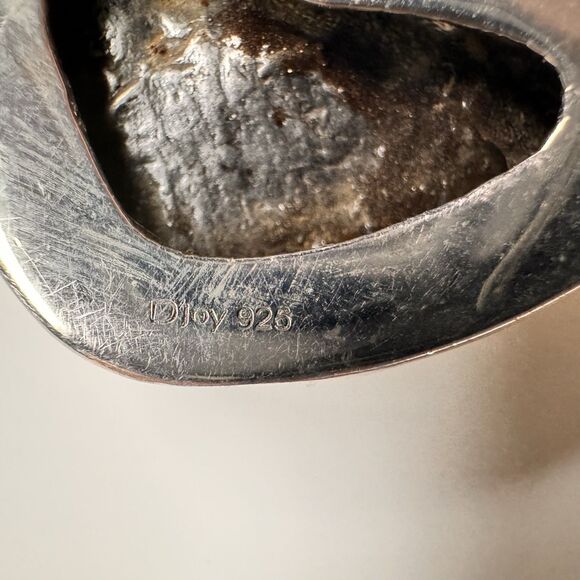 Vintage Meteorite & Black Spinel Bracelet 7" - 8" in Sterling Silver D’Joy NIB - Picture 9 of 14